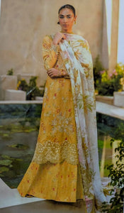 3-Piece Printed Lawn Suit with Chiffon Dupatta