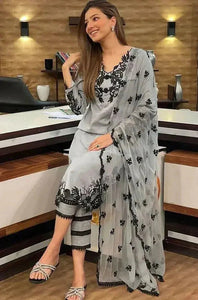 AGHA NOOR PREMIUM LAWN 3PC LC-7030