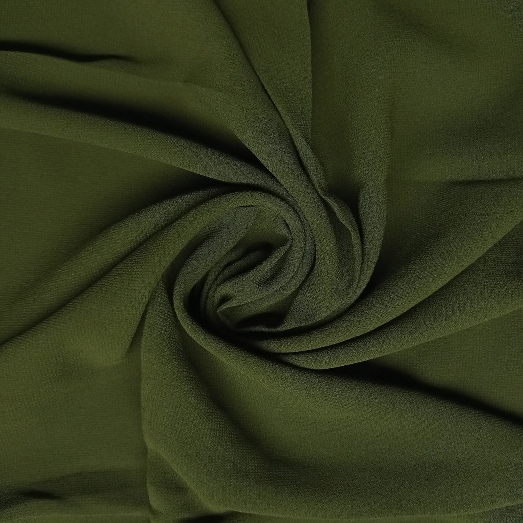 Georgette/Chiffon Hijab – Dark Olive