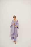 Eilara Purple Embroidered Lawn Suit with Embroidered Dupatta