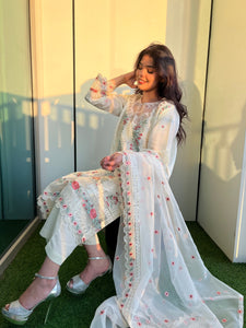 Eidi 3-Piece Sequined Embroidered Lawn with Dupatta