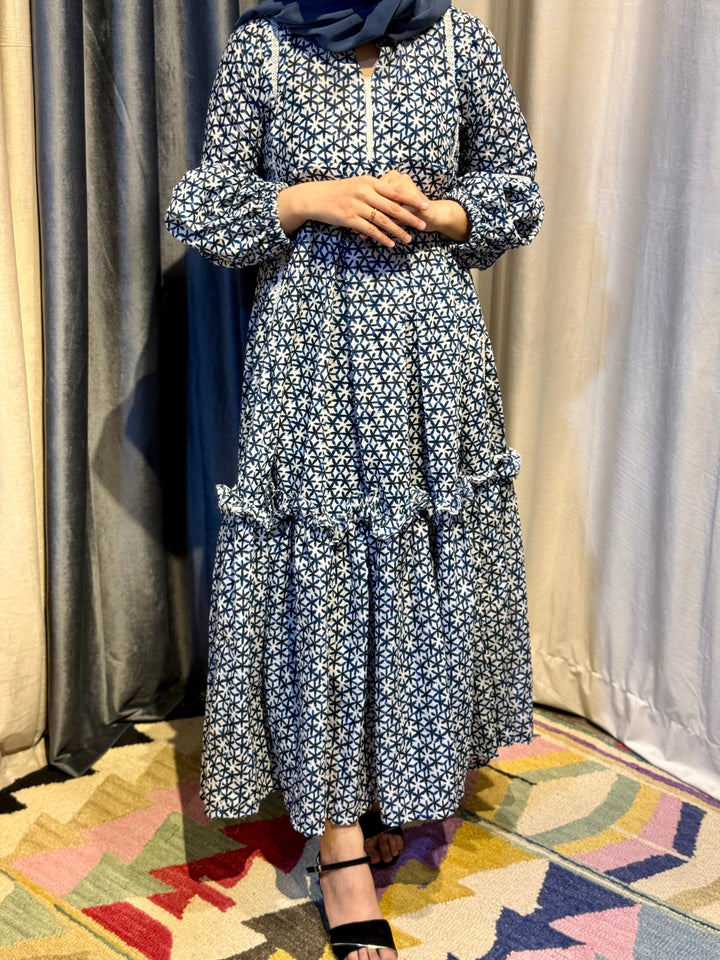 New Arrival: Printed Lawn Maxi Dress in Premium Fabric