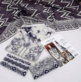 Luxury Digital Print+Embroidered 3 Piece