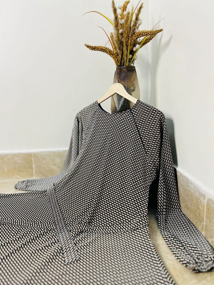 Sadaf Belle Shoulder Zip Maxi Abaya I SummerBloom Zip Abaya I New Printed Maxi Abaya