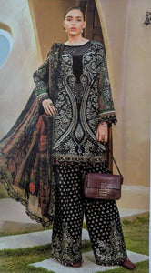 5-Piece Printed Lawn Suit with Chiffon Dupatta & Embroidered Details