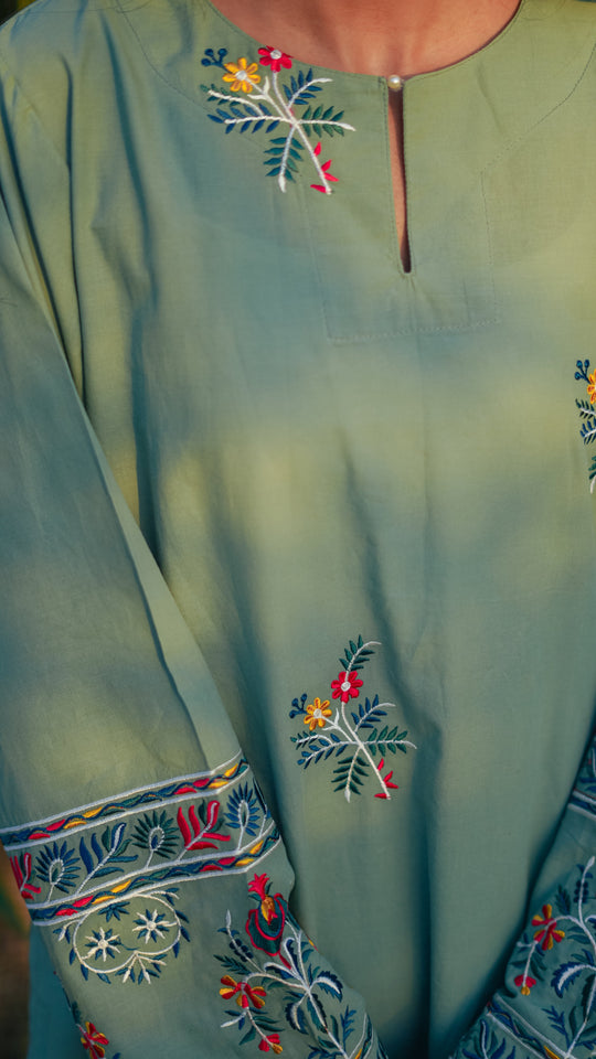 Miral 2-Piece Embroidered Lawn Shirt with Trouser