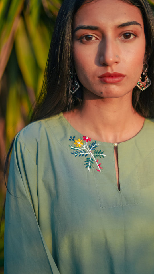 Miral 2-Piece Embroidered Lawn Shirt with Trouser