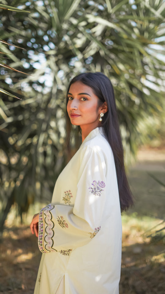 Kehkashaan 2-Piece Embroidered Lawn with Embroidered Trouser Hem