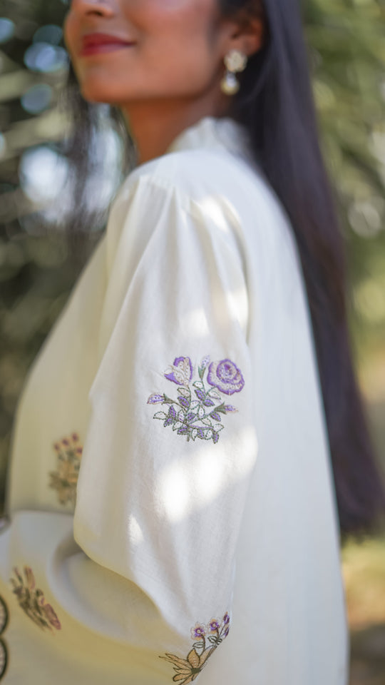 Kehkashaan 2-Piece Embroidered Lawn with Embroidered Trouser Hem