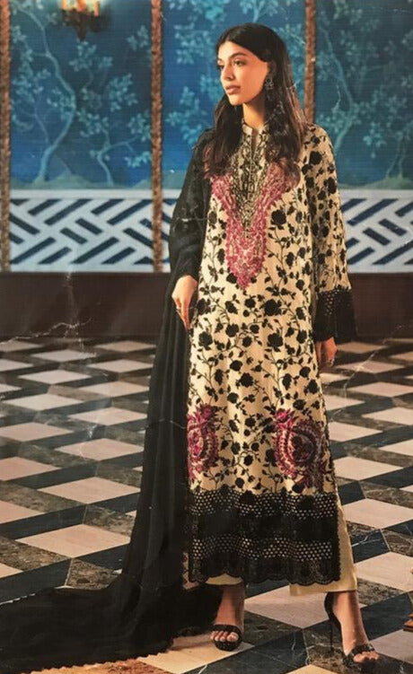 3-Piece Digital Printed Lawn Suit with Dupatta