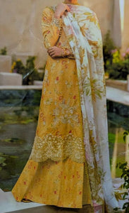 3-Piece Printed Lawn Suit with Chiffon Dupatta