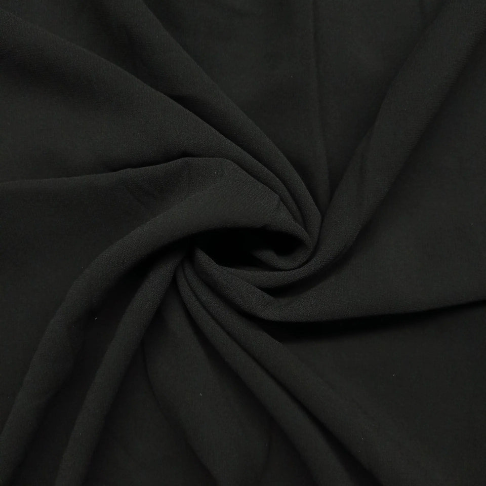 Black Georgette Hijab – Luxury  Chiffon